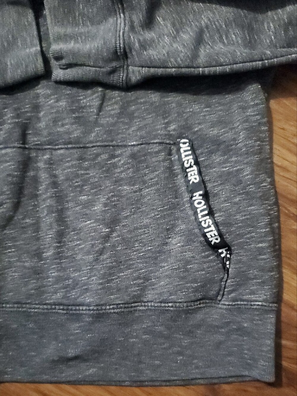 Hollister Dark Gray Hooded Sweatshirt - Picture 5 of 9
